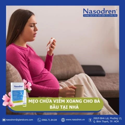 meo chua viem xoang cho ba bau tai nha